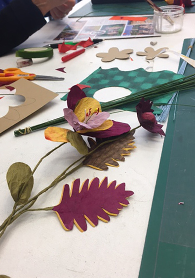 fleurs en papier