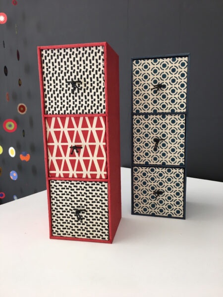 coffret 3 tiroirs en carton